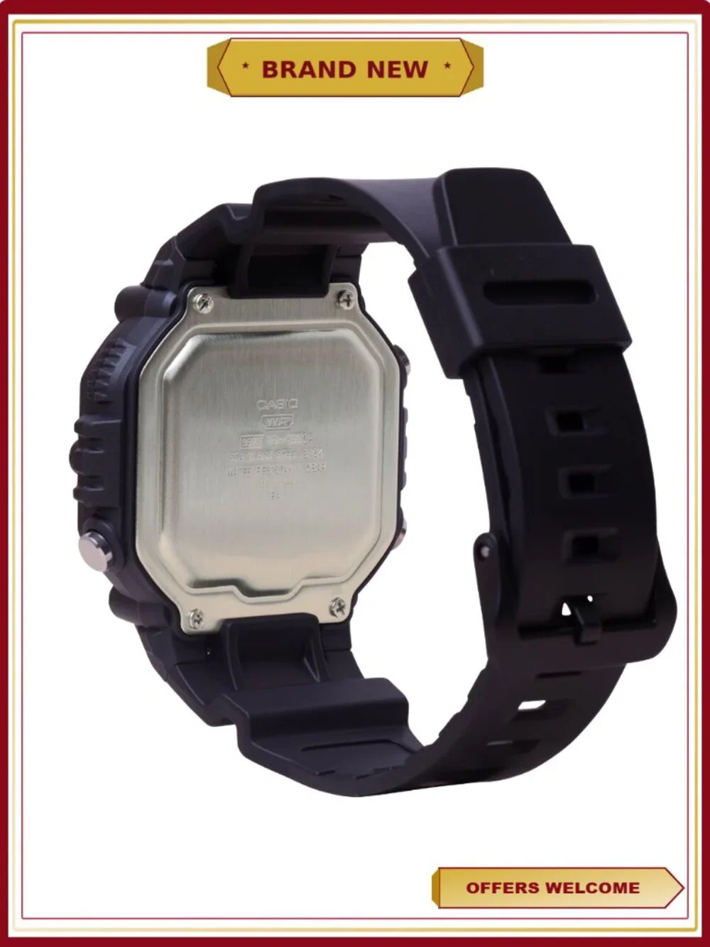 Mens Digital Wristwatch Large LCD 10-Yr Battery 100M Water Resistant Stopwatch